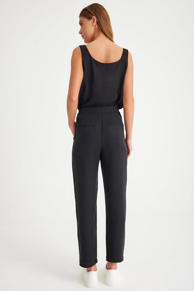 Schwarze Karottenhose für Damen