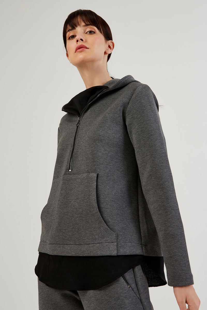 Anthrazitfarbenes Sweatshirt