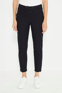 Schwarze Damenhose mit elastischem Bund