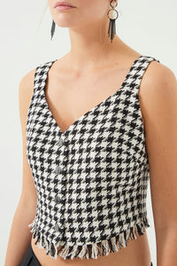 Schwarzes Crop-Top