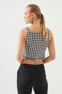 Schwarzes Crop-Top