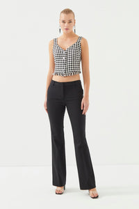 Schwarzes Crop-Top
